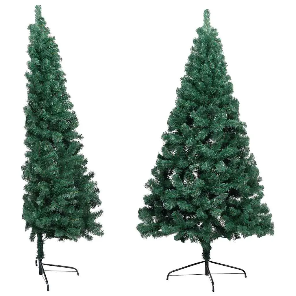 Half Christmas Tree 150cm Artificial Pre-lit Green PVC Holiday Seasonal