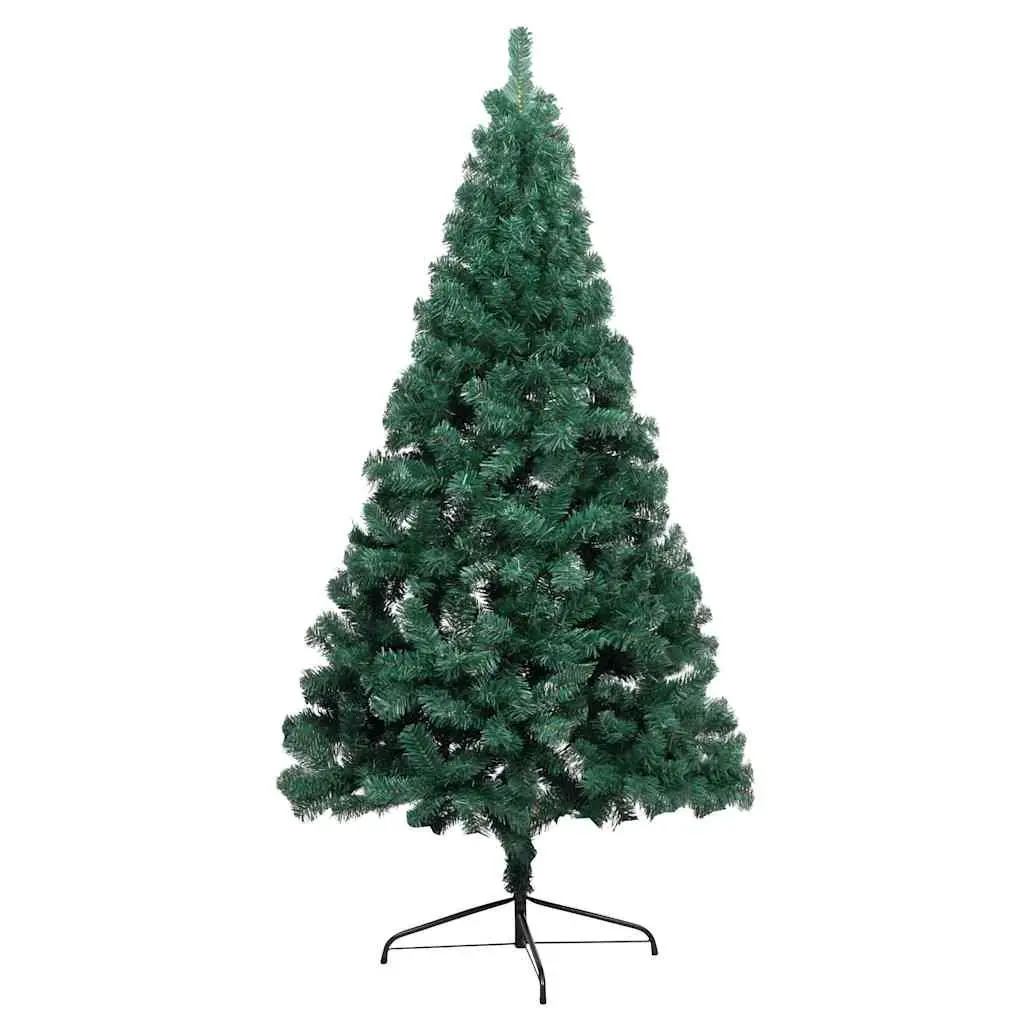 Half Christmas Tree 150cm Artificial Pre-lit Green PVC Holiday Seasonal