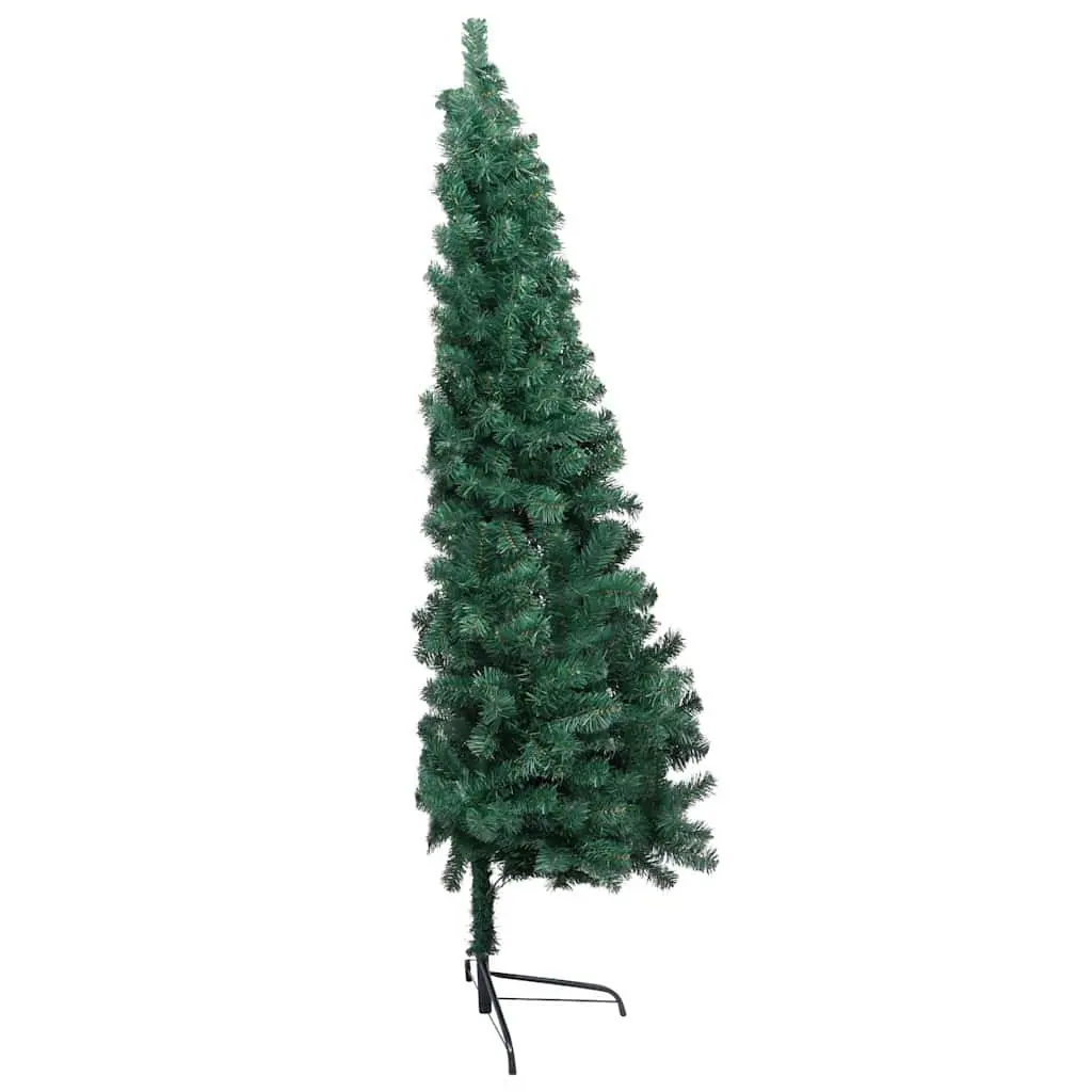 Half Christmas Tree 150cm Artificial Pre-lit Green PVC Holiday Seasonal