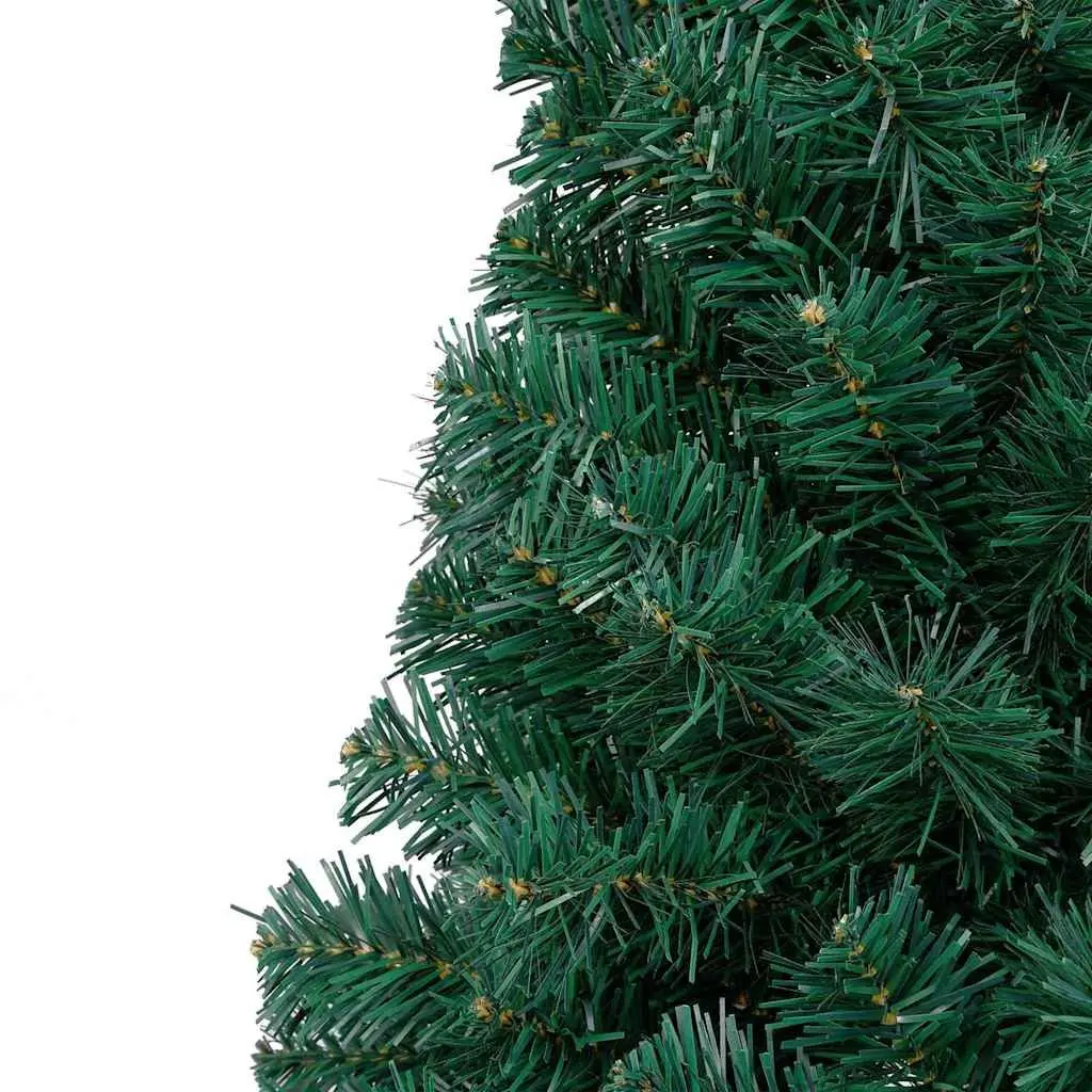 Half Christmas Tree 150cm Artificial Pre-lit Green PVC Holiday Seasonal