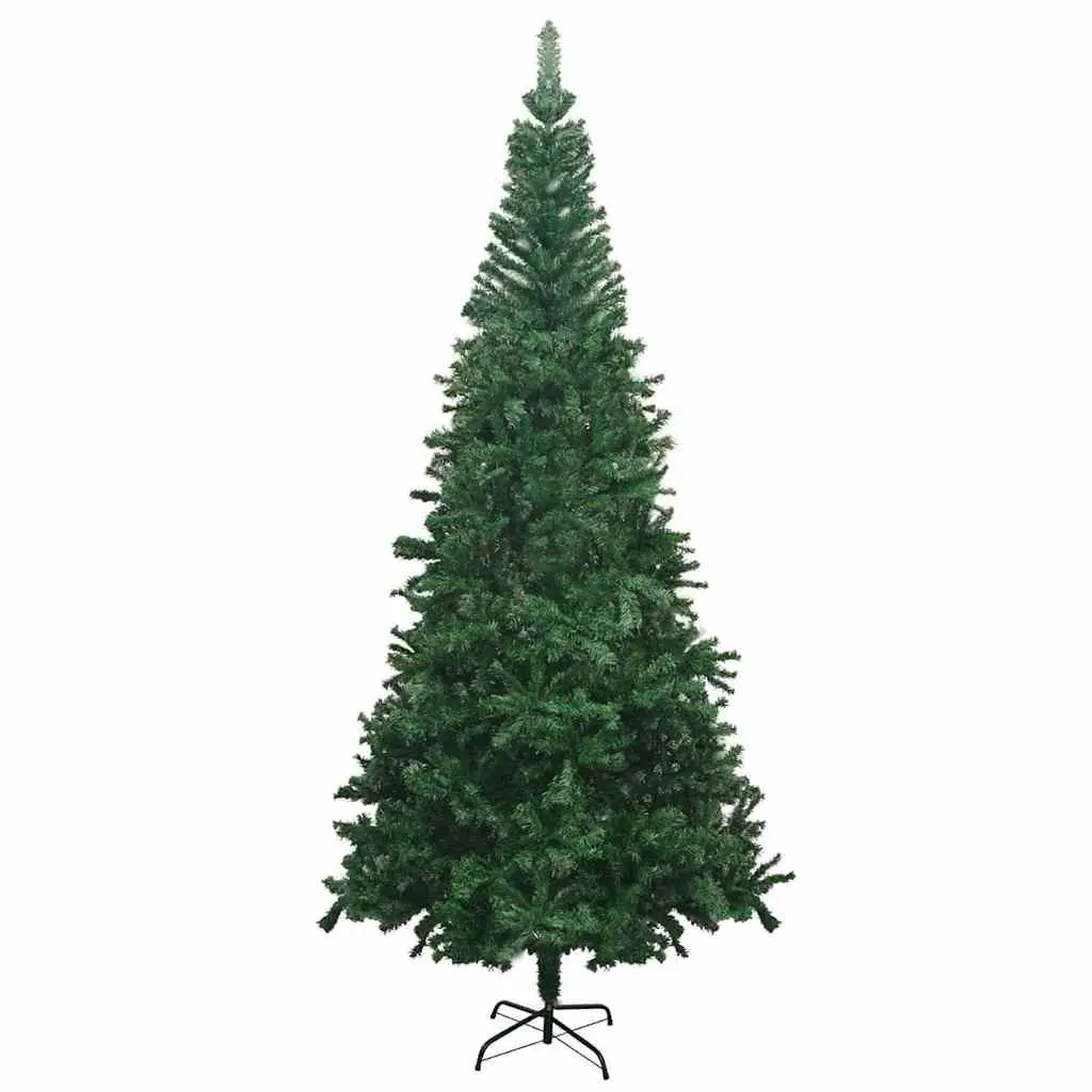 Artificial Christmas Tree Green 240cm Pre-lit LED 1300 Branch Tips Holiday Decor