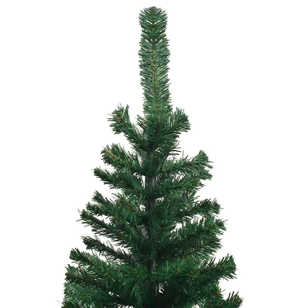Artificial Christmas Tree Green 240cm Pre-lit LED 1300 Branch Tips Holiday Decor
