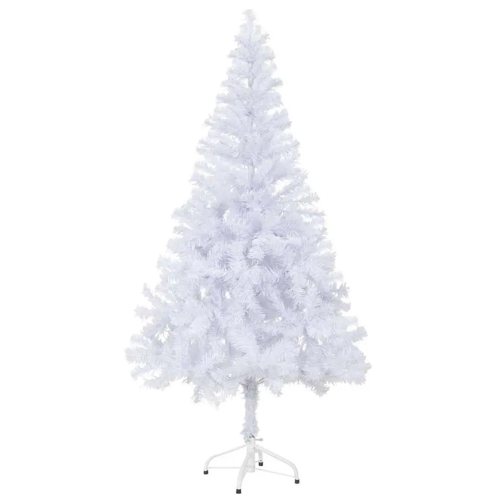 Artificial Christmas Tree White 150cm Pre-lit LED 380 Branches
