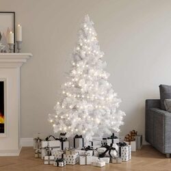 180cm White Christmas Tree with Pre-lit LED Lights