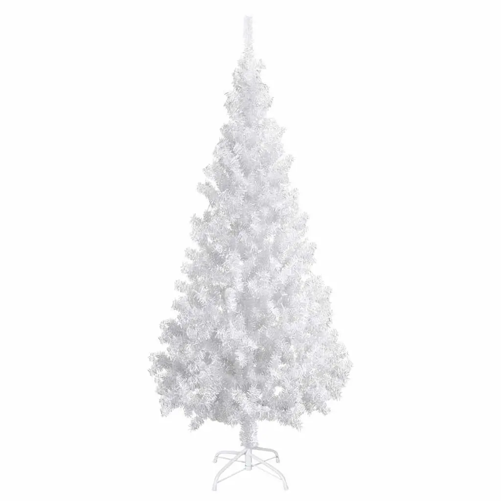 Artificial Christmas Tree White 180cm Pre-lit LED Lights Indoor Seasonal Decor