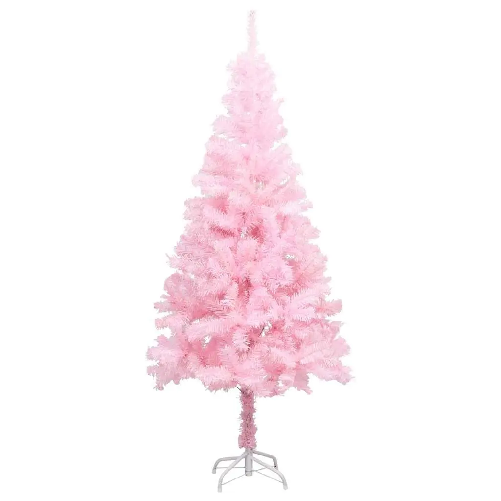 Artificial Christmas Tree Pink 150cm Pre-lit LED Lights with Stand