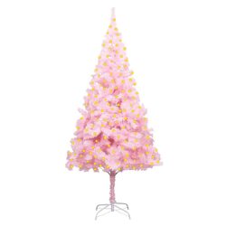 Pink Pre-lit Christmas Tree, 210cm - Easy and Bright