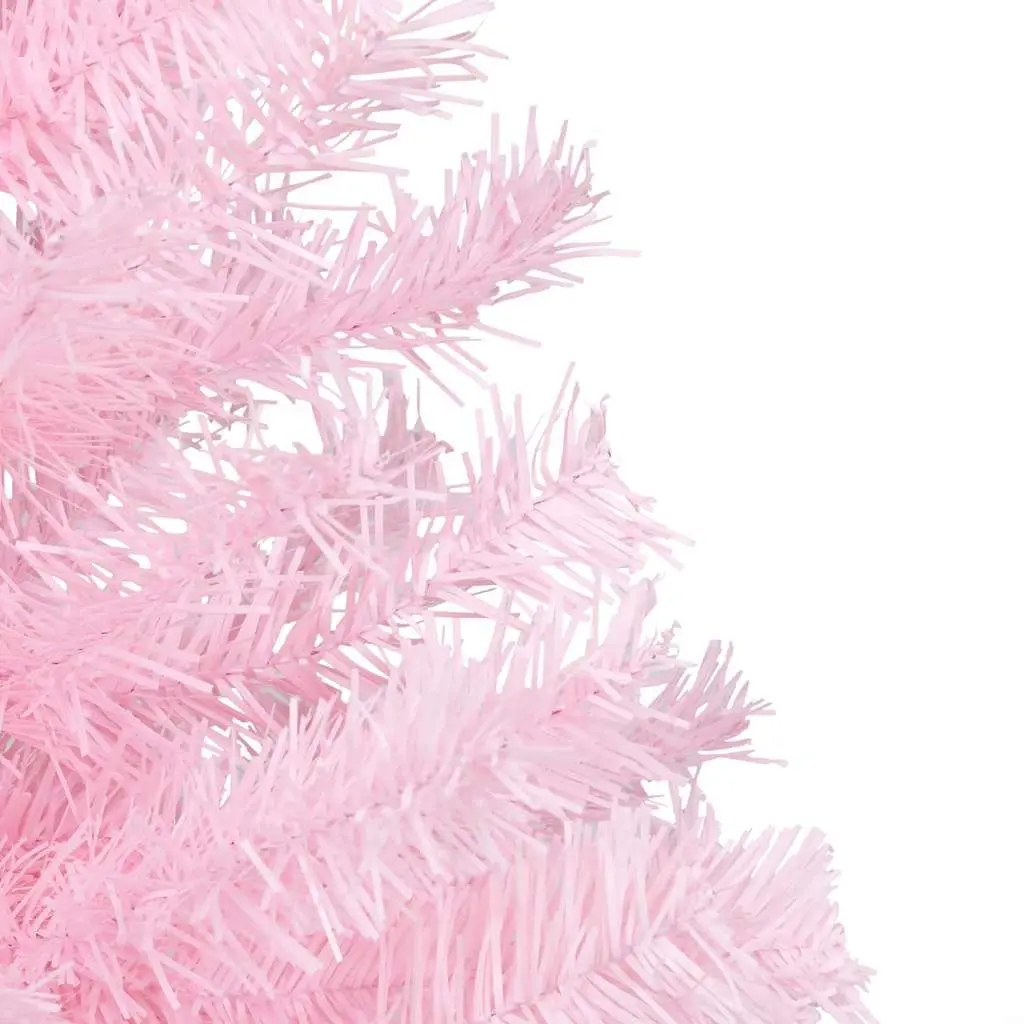Artificial Christmas Tree Pink 210cm Pre-lit LED Indoor Holiday Decoration