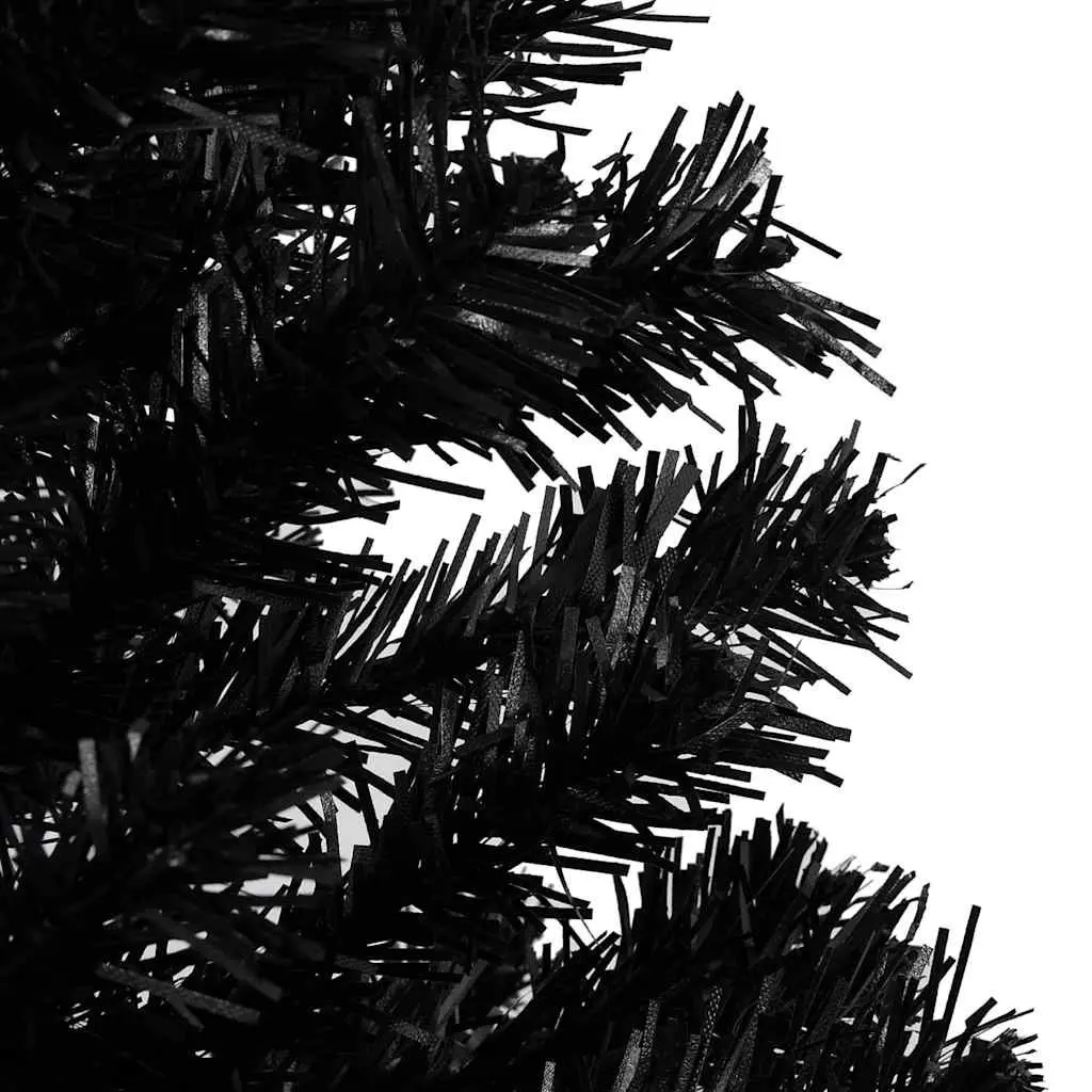 Artificial Christmas Tree Black 120cm Pre-lit with LED Lights