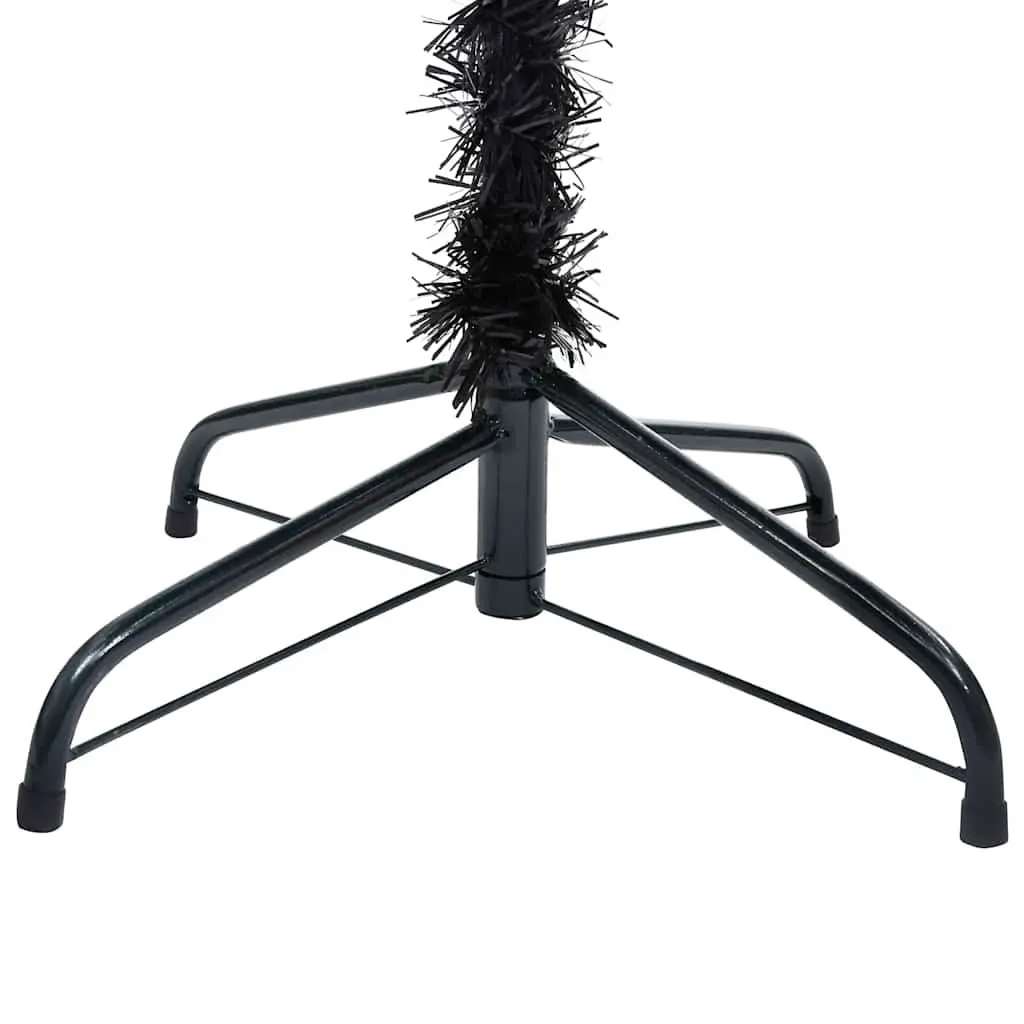 Artificial Christmas Tree Black 120cm Pre-lit with LED Lights
