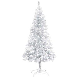 120cm Silver Christmas Tree with LED Lights