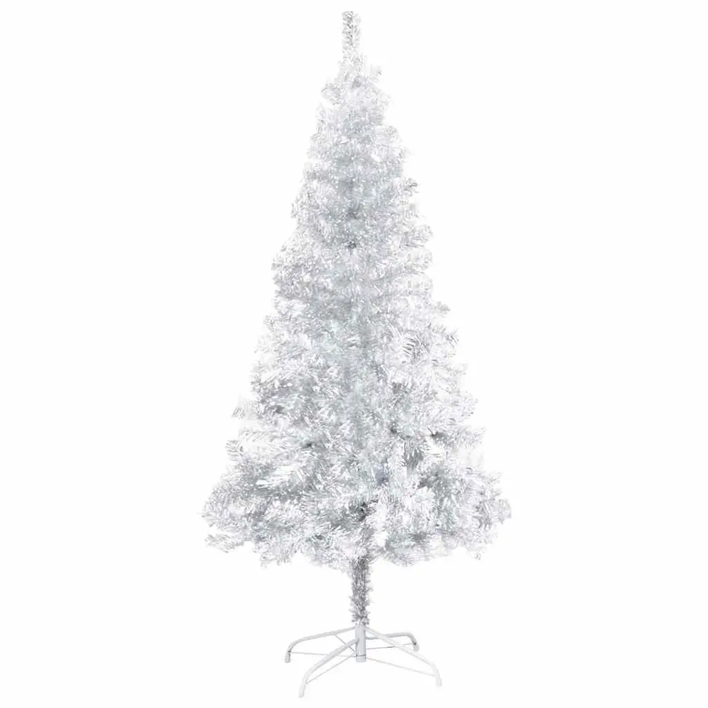 Artificial Christmas Tree Silver 120cm Pre-lit with LED Lights