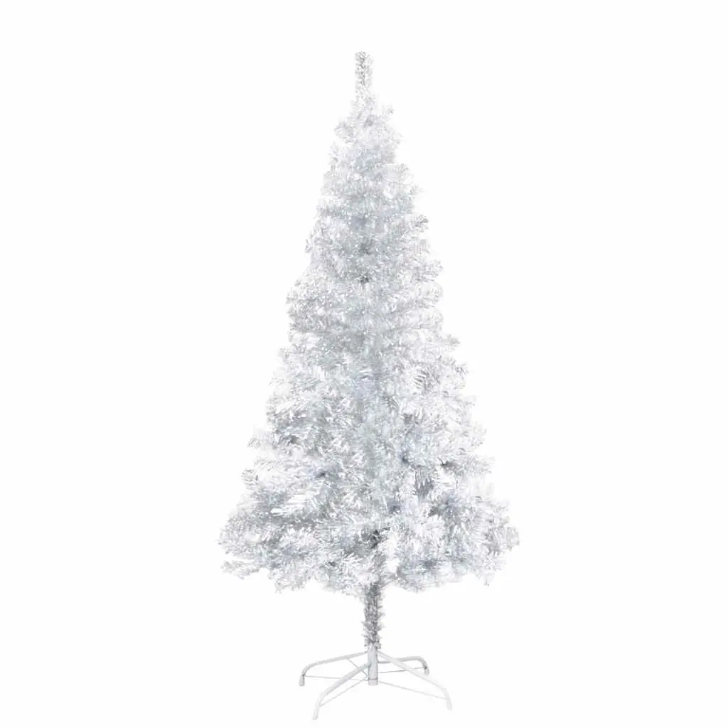 Artificial Christmas Tree Silver 150 cm Pre-lit with LED Lights