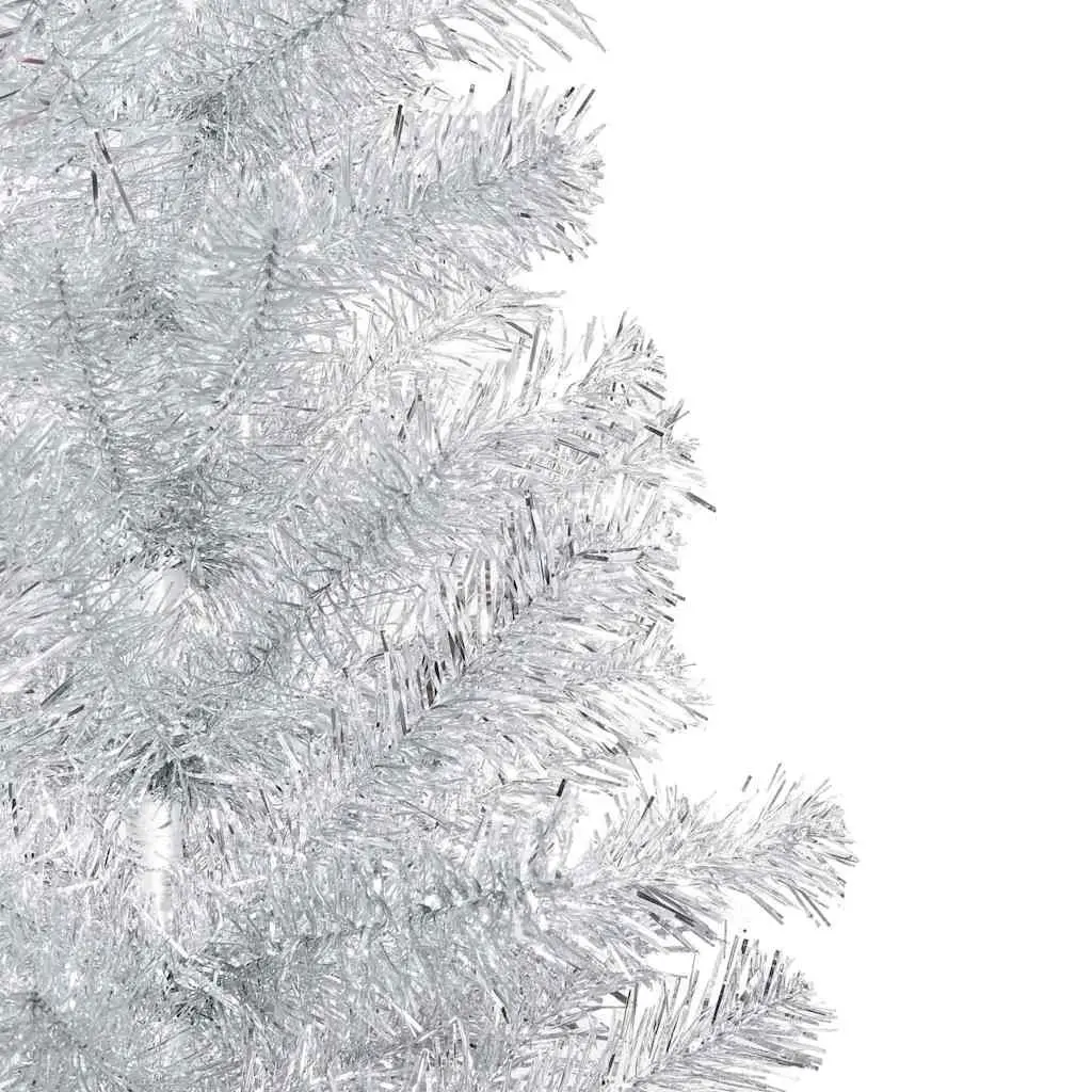 Artificial Christmas Tree Silver 150 cm Pre-lit with LED Lights