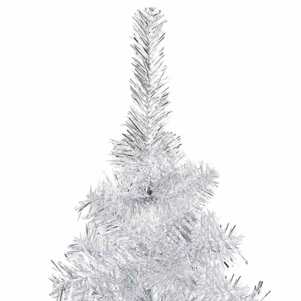 Artificial Christmas Tree Silver 240cm Pre-lit LED Lights