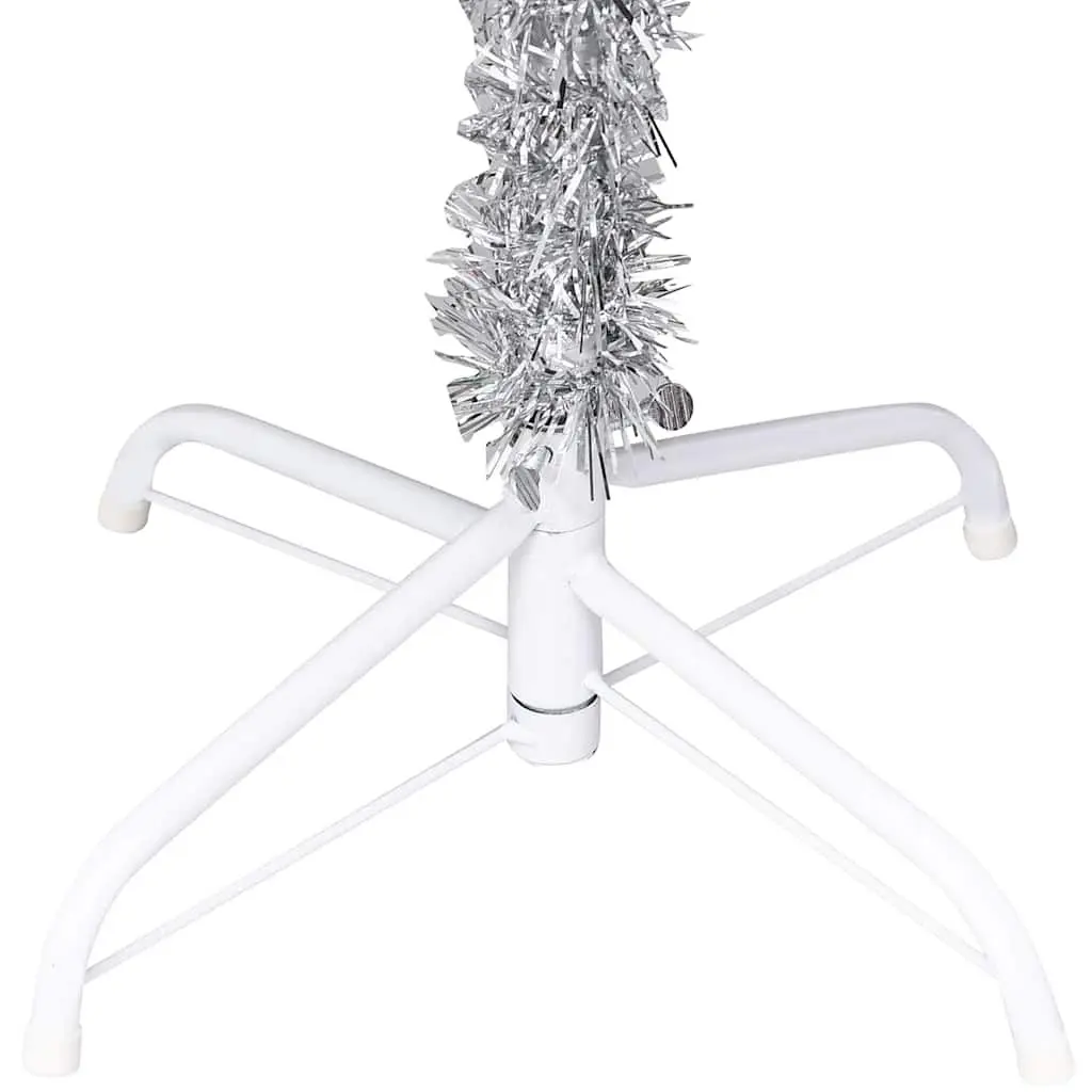 Artificial Christmas Tree Silver 240cm Pre-lit LED Lights