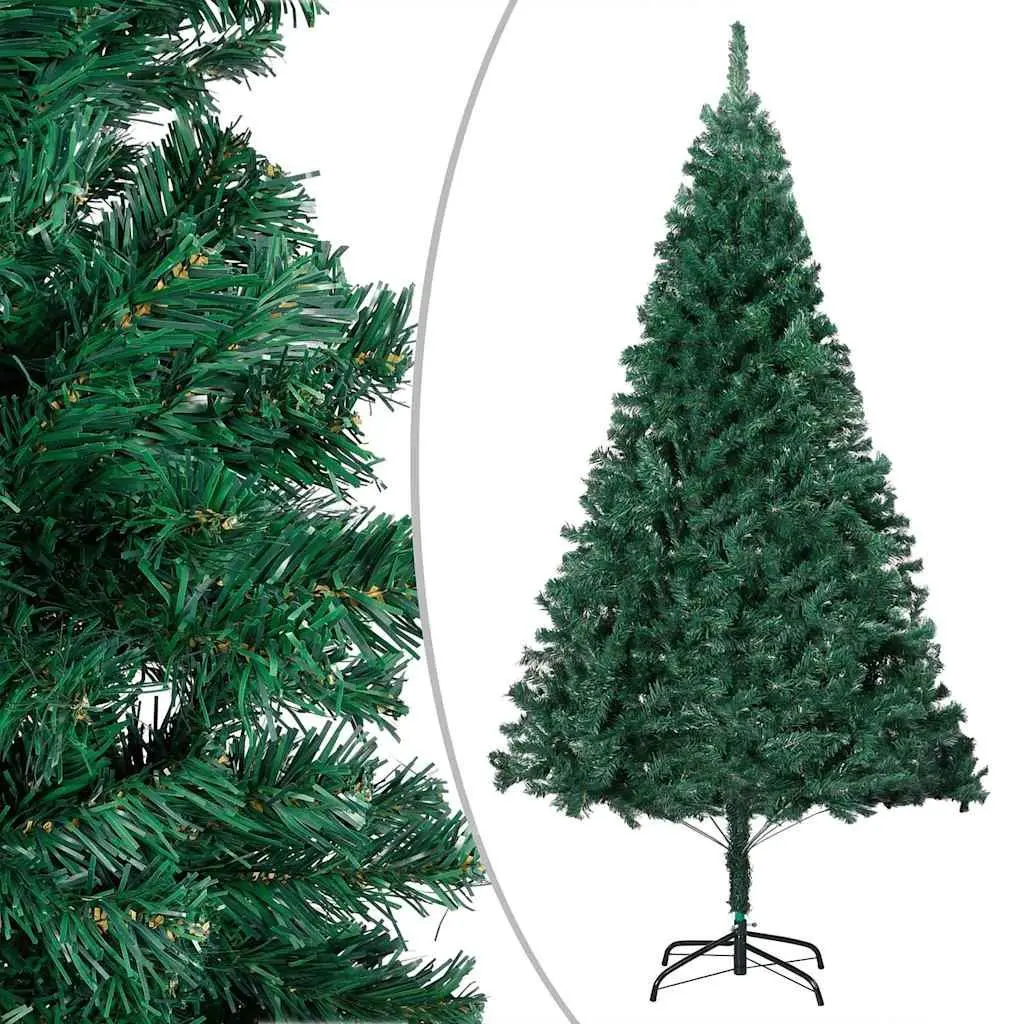 Artificial Christmas Tree Green 150cm Pre-lit LED Lights Thick Branches