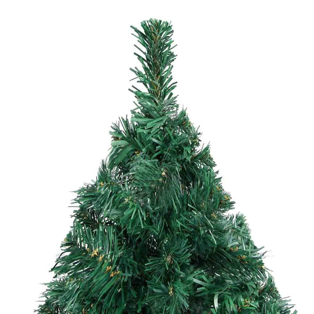 Artificial Christmas Tree Green 240cm Extra Thick Branches Adjustable with LED Lights