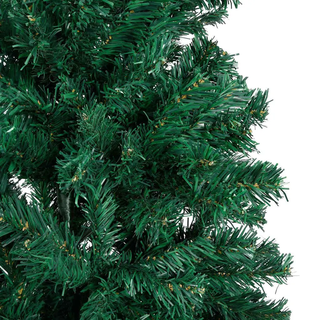 Artificial Christmas Tree Green 240cm Extra Thick Branches Adjustable with LED Lights