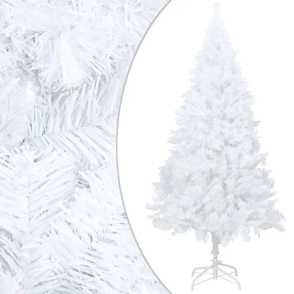 Artificial Christmas Tree White 120cm Pre-lit LED Lights Thick Branches