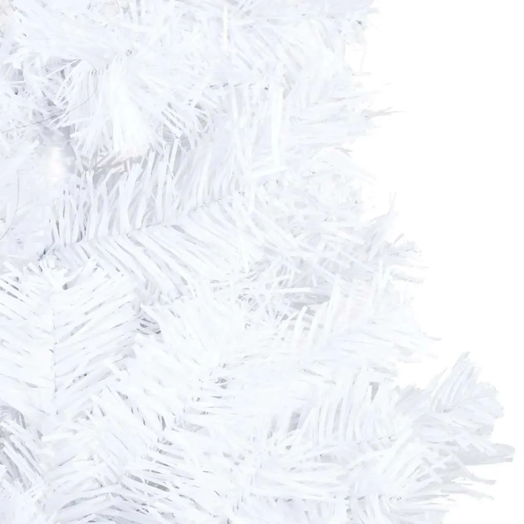 Artificial Christmas Tree White 180cm Pre-lit LED Lights Thick Branches