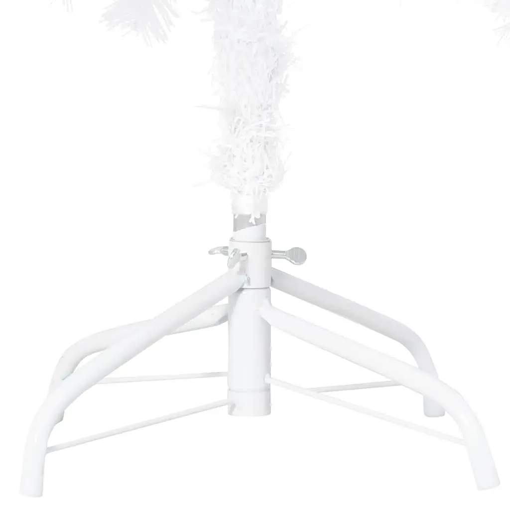 Artificial Christmas Tree White 180cm Pre-lit LED Lights Thick Branches