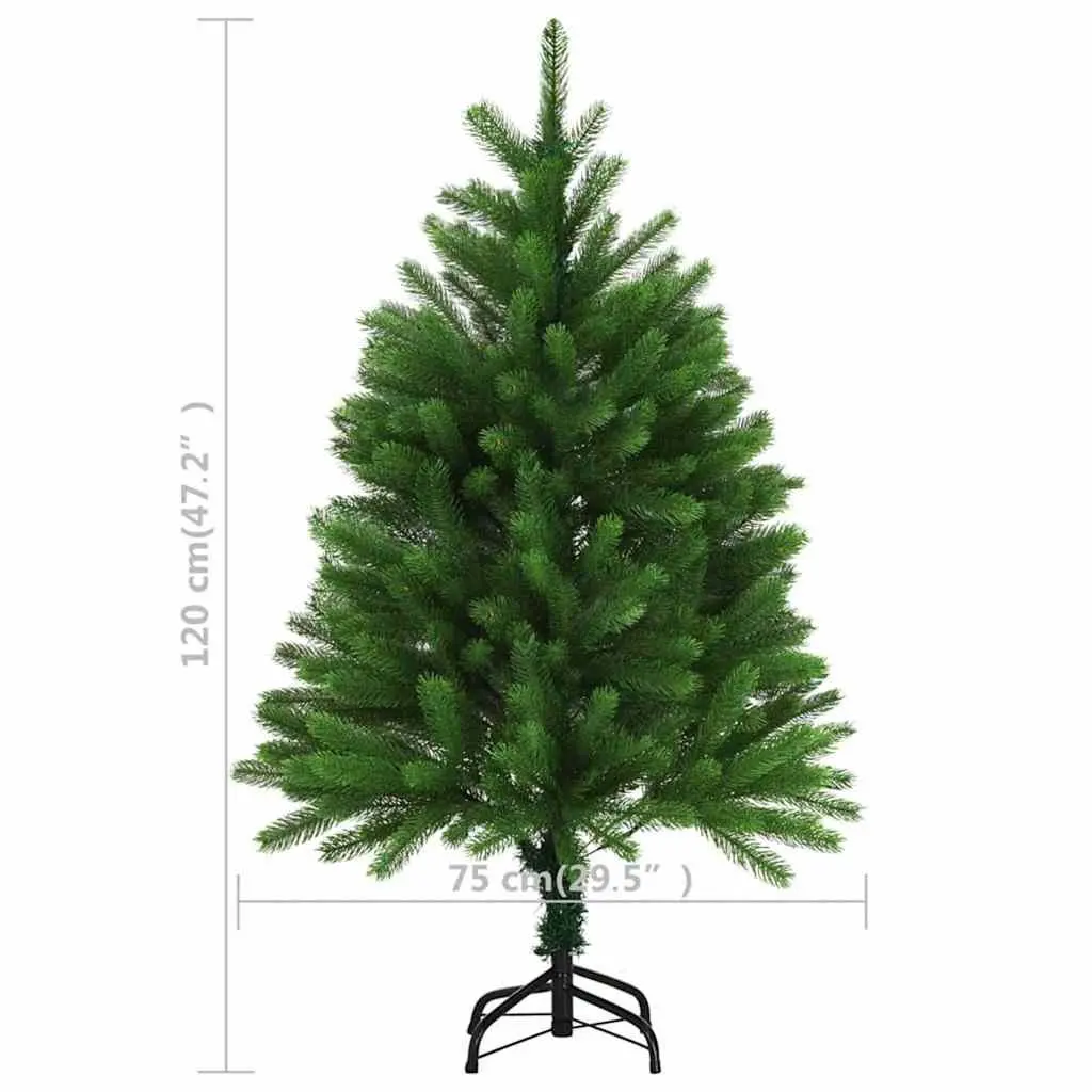 Artificial Pre-lit Christmas Tree 120cm Green Lifelike PE Branches Steel Base