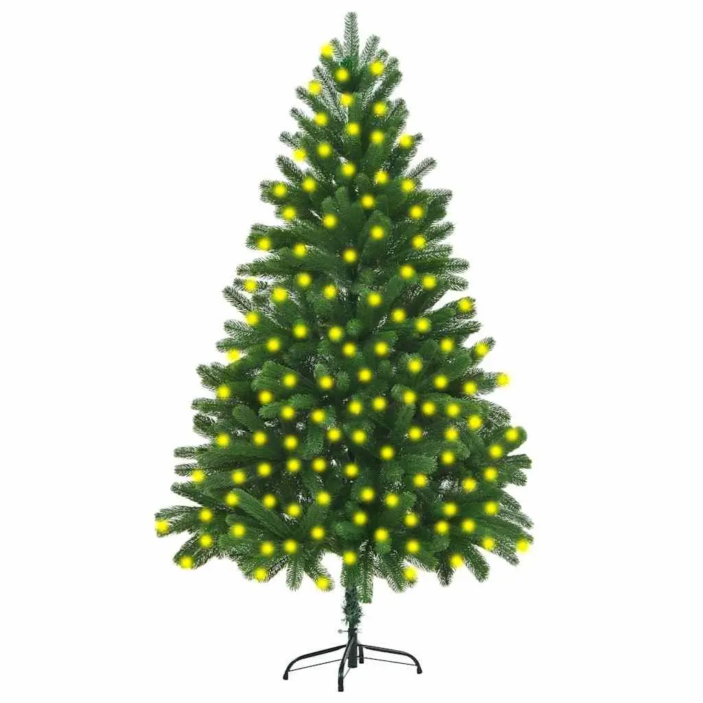 Artificial Pre-lit Christmas Tree 210cm Green LED Lights Holiday Home Decor