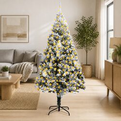 300cm Flocked Snow Christmas Tree: Concise Features