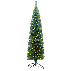 Concise Slim Pre-lit Christmas Tree with Steel Feet 120cm