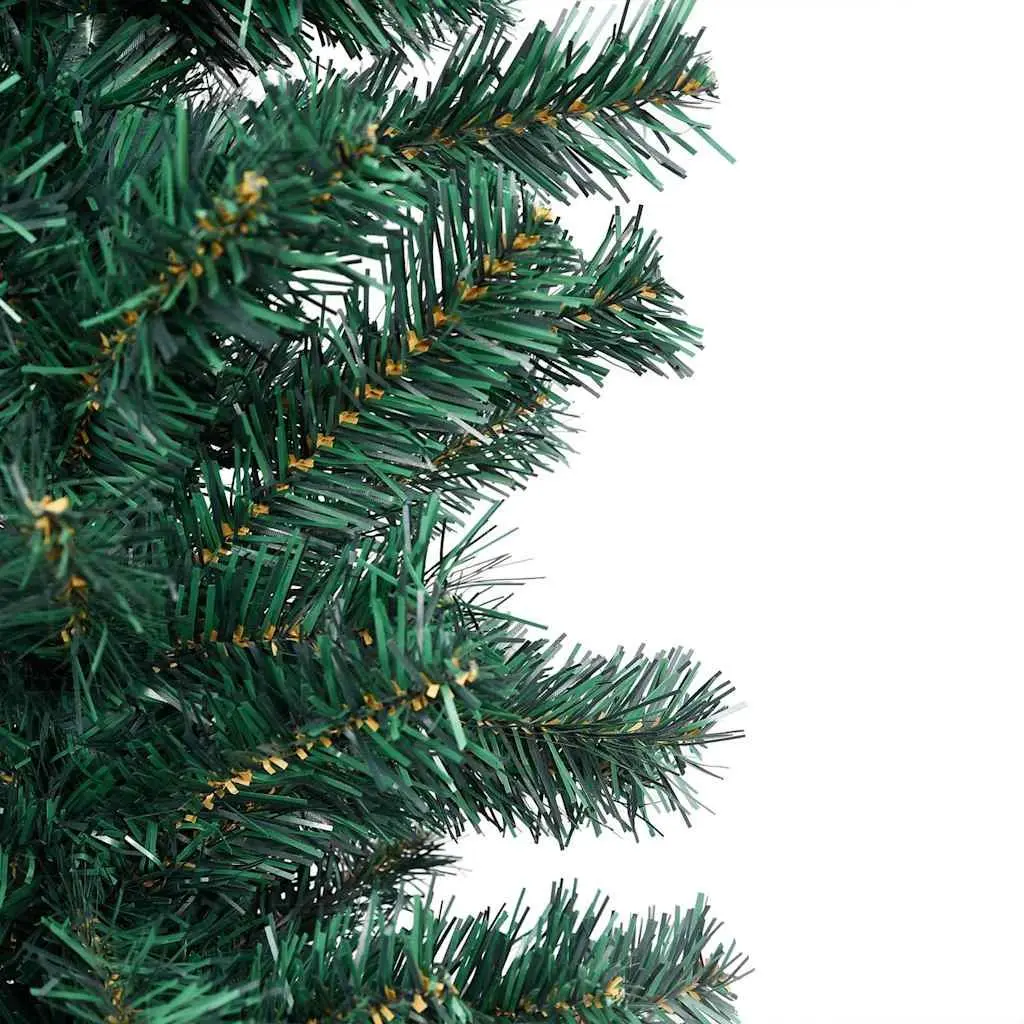 Slim Artificial Pre-lit Christmas Tree Green 150cm Holiday Seasonal Decor with