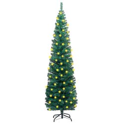 Compact 180cm Green Pre-lit Christmas Tree for Festive Cheer