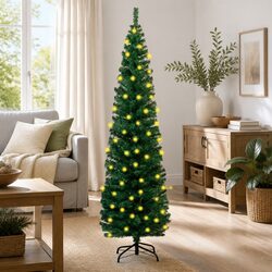 Compact and Stylish Slim Christmas Tree 240cm