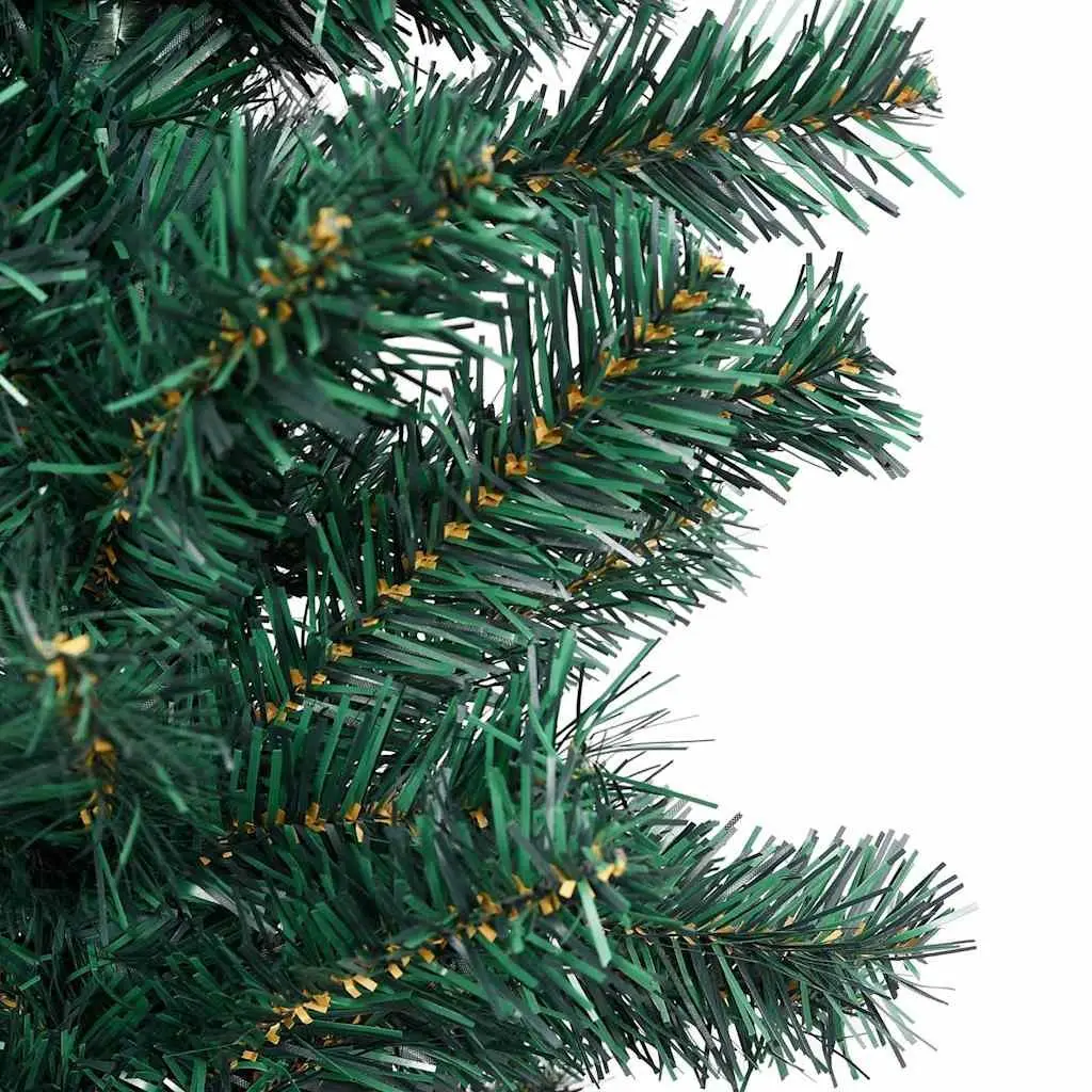Slim Artificial Christmas Tree Green 240cm Pre-lit LED Lights