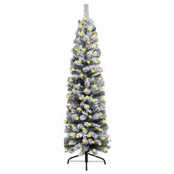 Your Holiday Companion: 210cm Slim Pre-lit Christmas Tree