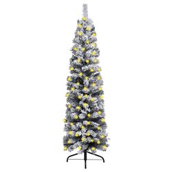 Your Holiday Companion: 210cm Slim Pre-lit Christmas Tree