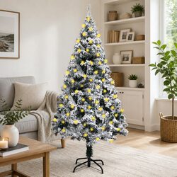Compact 150cm Pre-lit Christmas Tree for Easy Setup