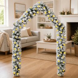 Compact Christmas Garland with LED Lights for Your Festivities