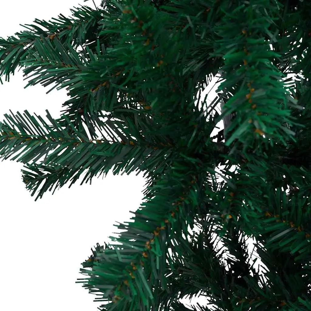 Upside-down Artificial Christmas Tree Green 240cm Pre-lit LED Unique Holiday Display