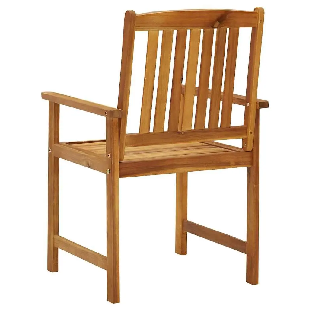 Garden Chairs Brown Solid Wood 8 Piece Patio Furniture Set