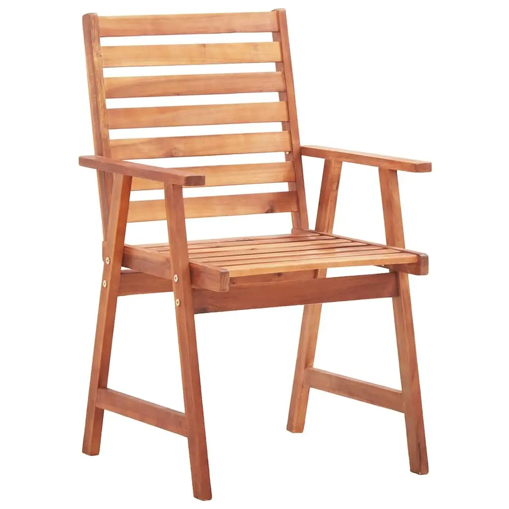 Outdoor Dining Chairs Anthracite 4 Piece Solid Acacia Wood with Cushions