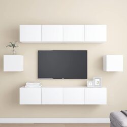 6-Piece Wall-Mounted TV Cabinet for Organized Living