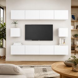 6-Piece Wall-Mounted TV Cabinet Set