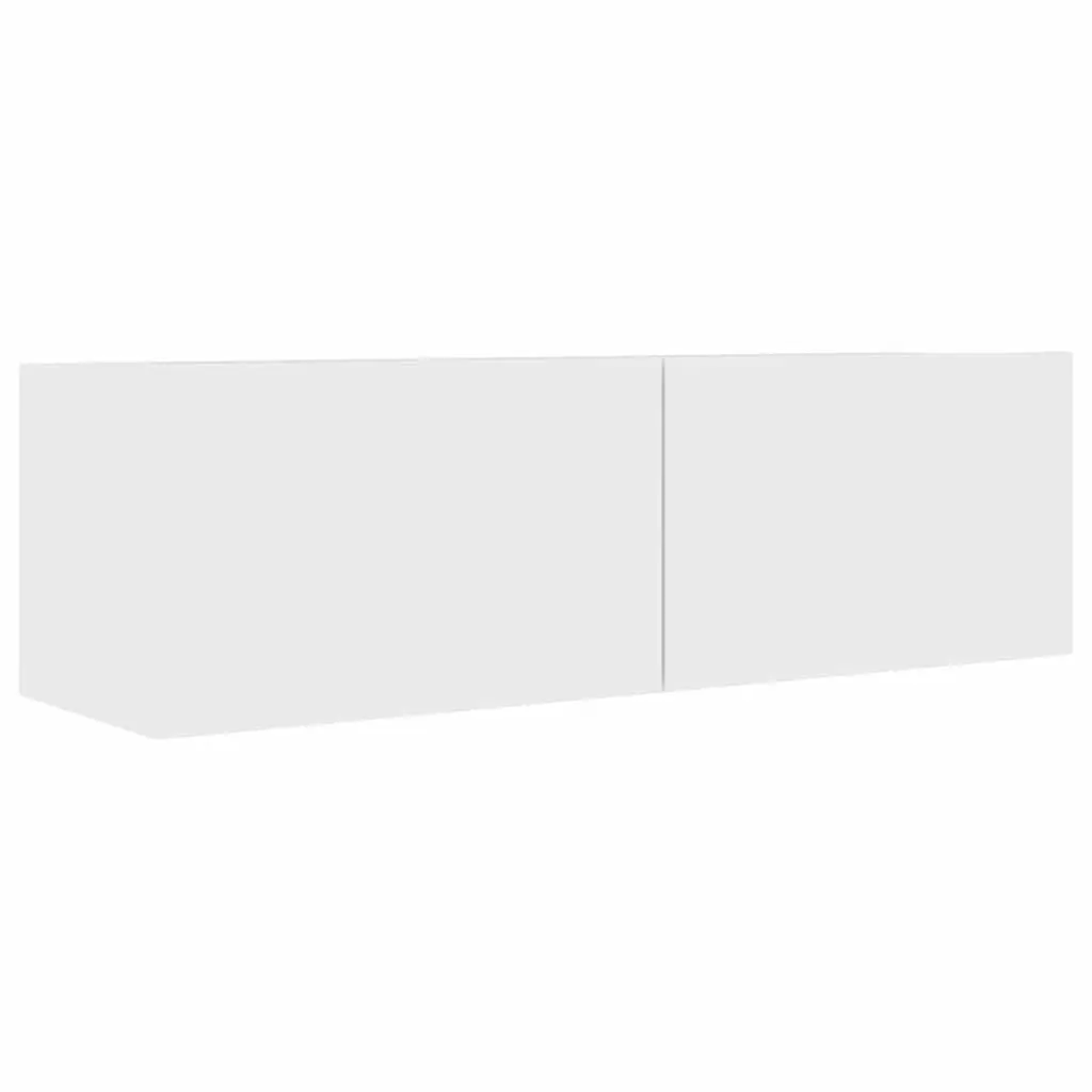 9 Piece TV Cabinet Set White Wall Mounted Storage Unit Living Room Furniture