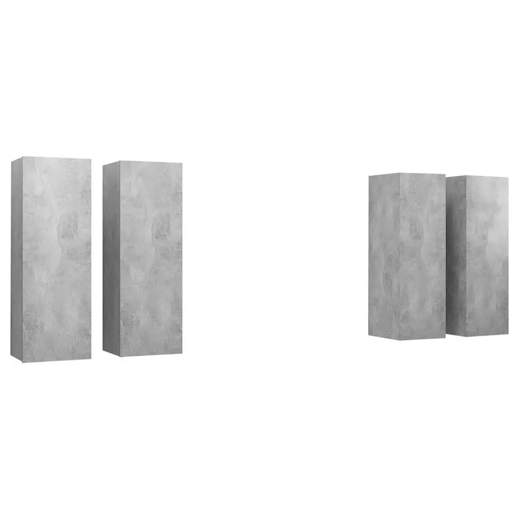 Grey Wall-Mounted TV Cabinet Set for Smart Storage