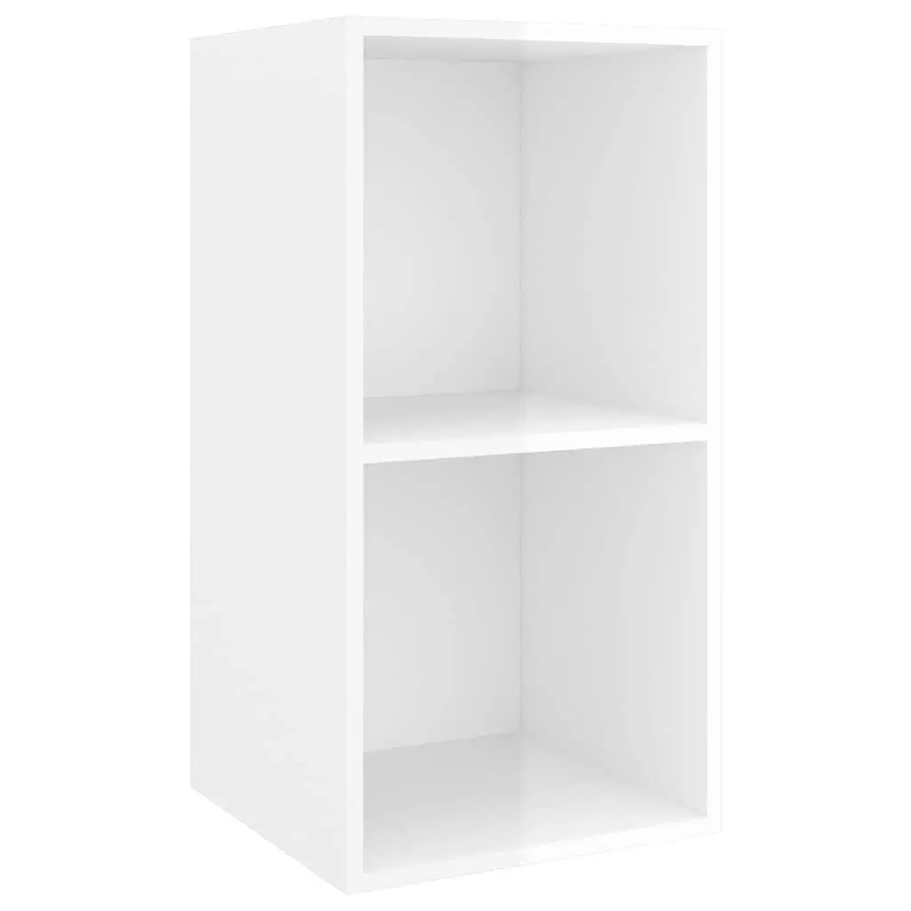 3 Piece Wall Mounted TV Cabinet Set High Gloss White Storage Unit Organiser