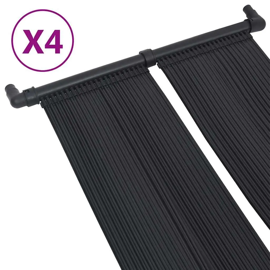 Solar Pool Heater Panel Set Black 80x310 cm Ground Roof Mounted Warm Water