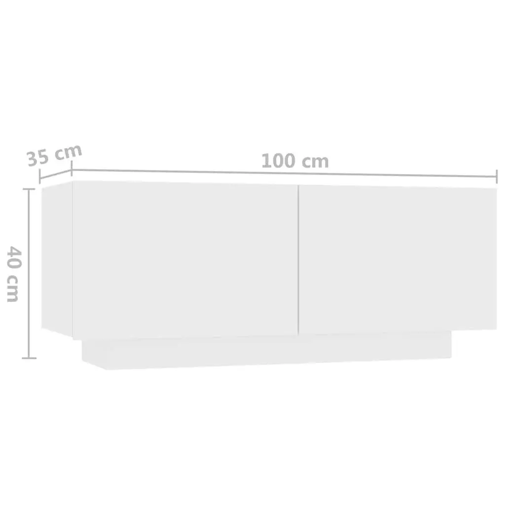 TV Cabinet with RGB LED Lights White 180x35x40 cm Media Storage Unit