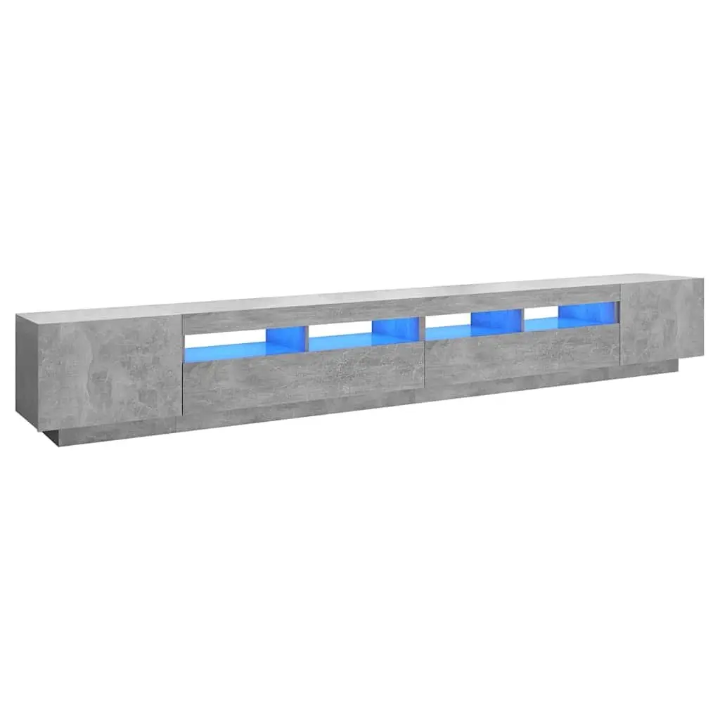 Grey TV Cabinet with Integrated LED Lighting