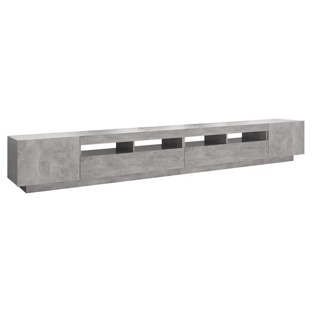 Grey TV Cabinet with Integrated LED Lighting